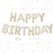 Beige Happy Birthday Balloon Banner – 16-Inch Cream White Foil Letters for Boys, Girls, Men & Women Party Decorations (Happy Birthday)